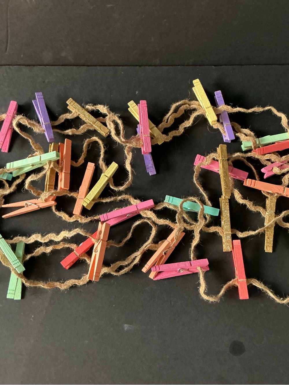 Assorted Mini Clothespin String Lights - Colorful Home Wall Decor